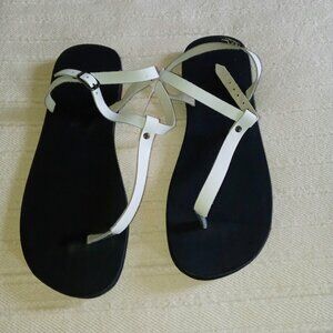 Leather, Calpas Handmade white sandals sz 11